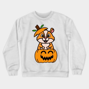 Funny Hamster is in a pumpkin Crewneck Sweatshirt